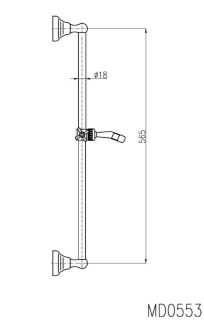 Душевая штанга Rav Slezak Morava MD0553Z золото
